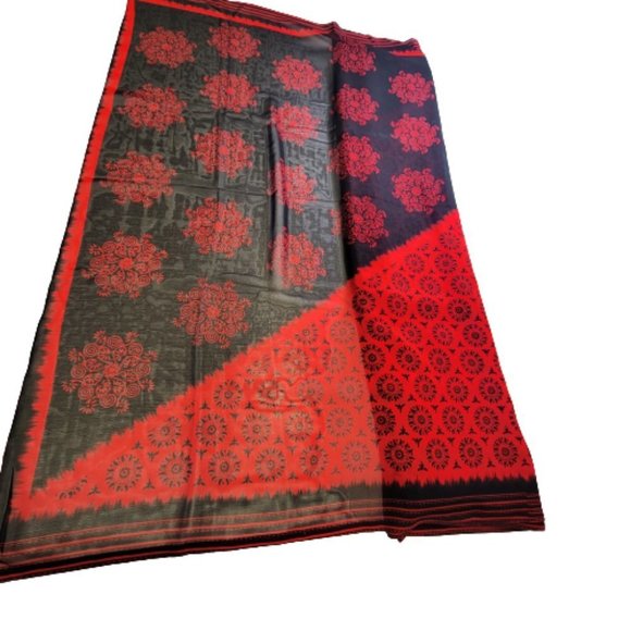 Red and Black Pre Stitched PRE-PLEATED Saree Adjustable Waist - NEW! - Picture 3 of 10